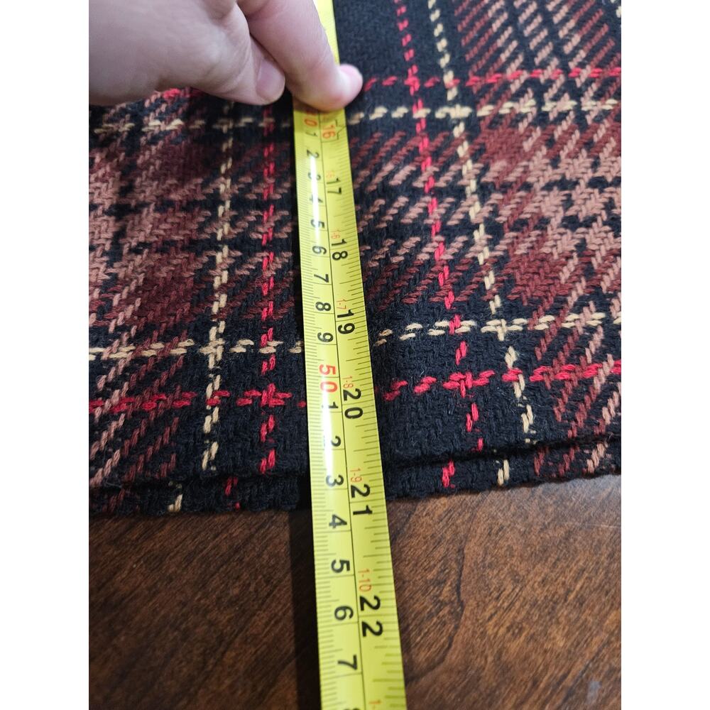 Harold’s 100% Wool Plaid A-Line Skirt Black Red Brown Lined Size 2 NWOT - Picture 8 of 8